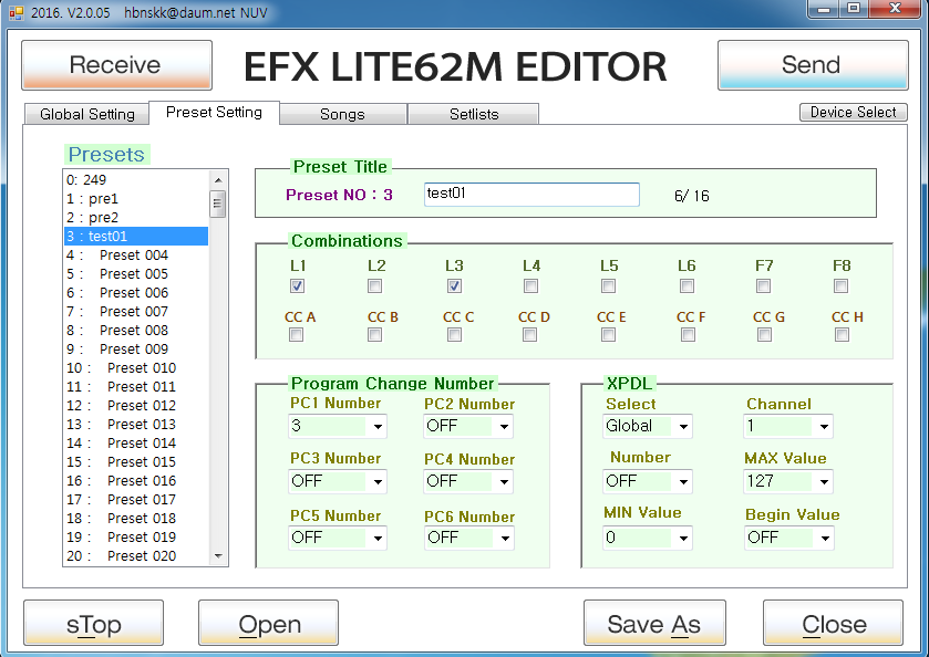 musicom EFX 62M Editor 간단사용기 | 중고악기 뮬